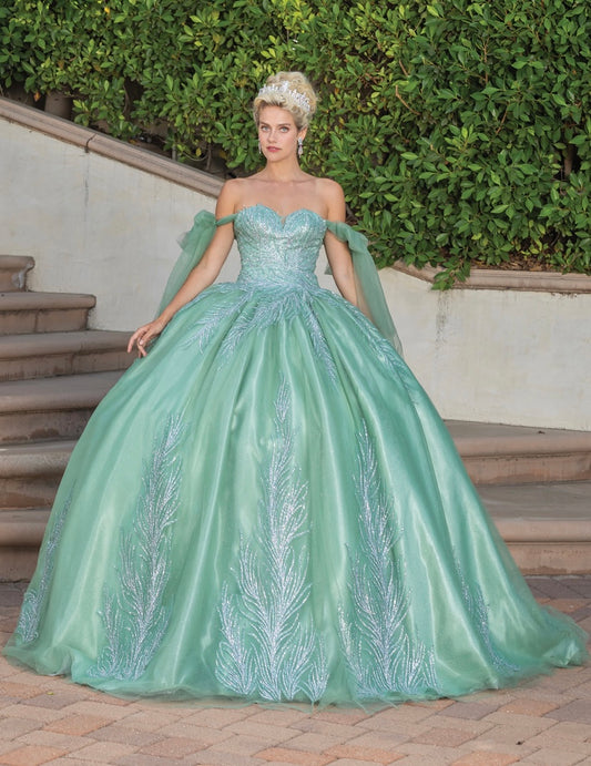 Quinceañera Sage con Brillos